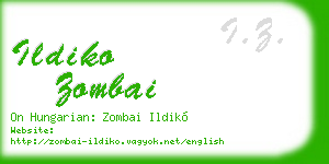 ildiko zombai business card